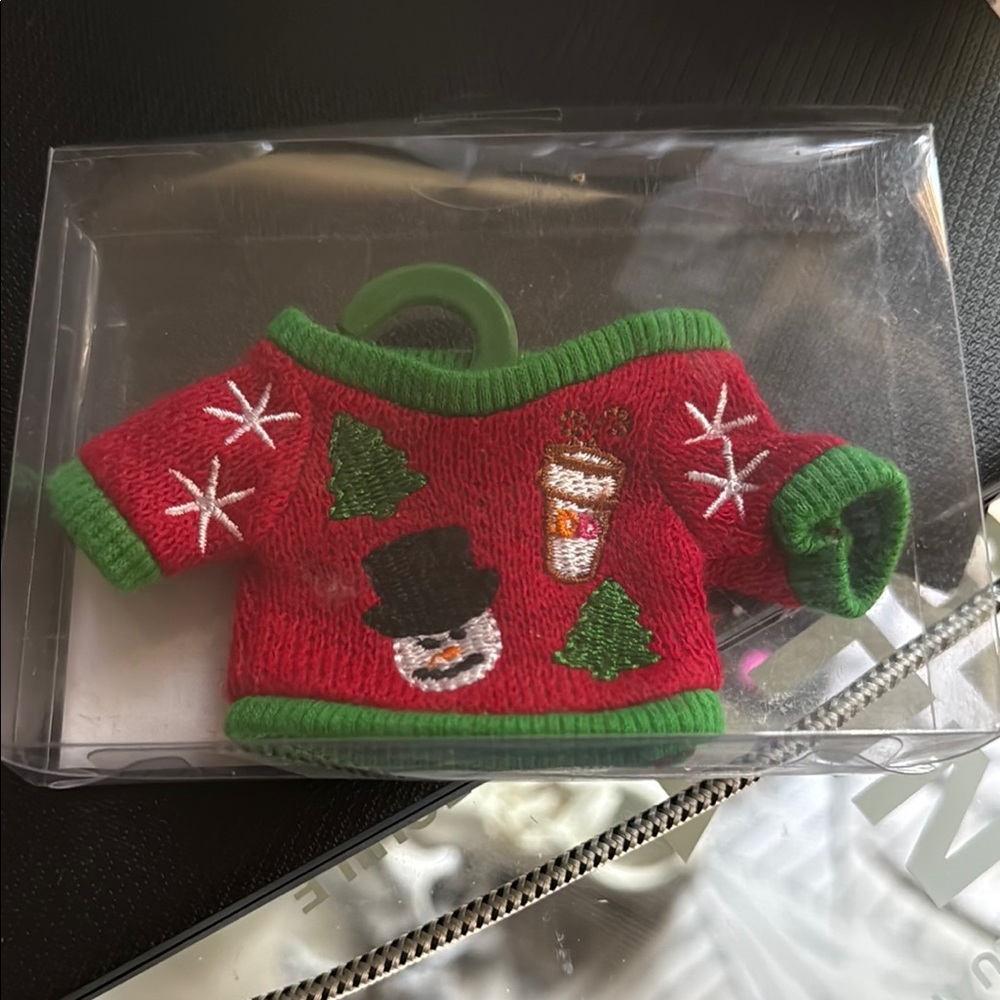 Festive Red and Green Holiday Sweater Ornament